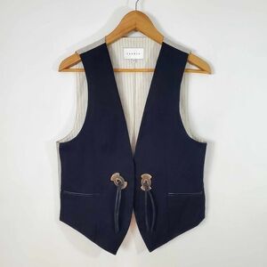 SANDRO Western Style Open Front Vest